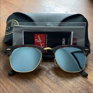 Original RayBan Clubmaster Brown/Silver 49MM